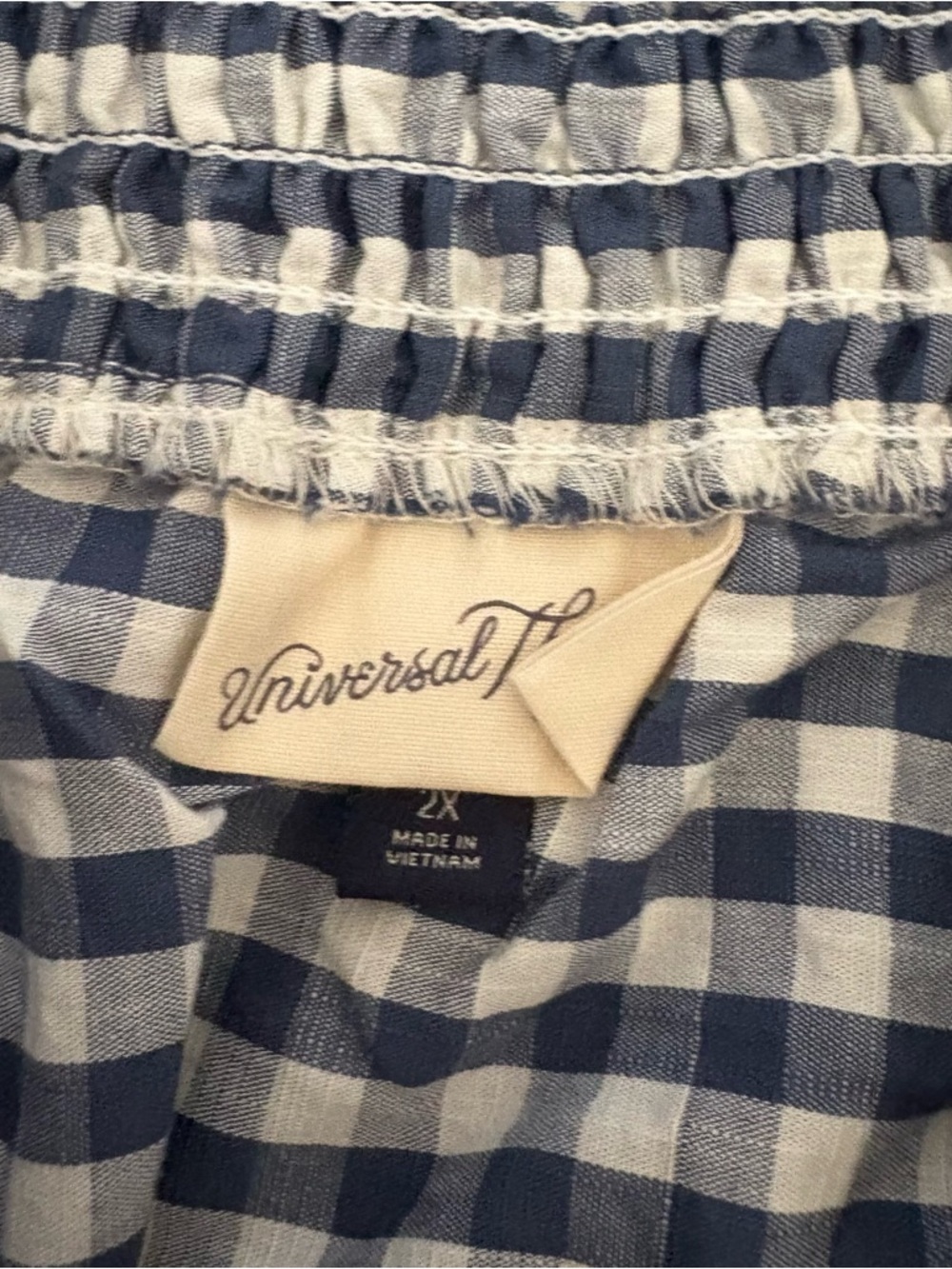 🌸3/$20🌸 NWT Universal Thread Blue Gingham Ruffle Skirt - Picture 3 of 4